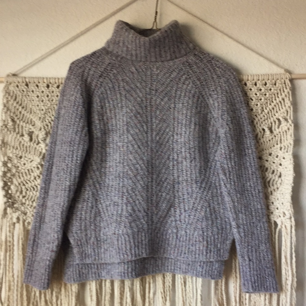 Madewell Colorfleck Ribbed Turtleneck Sweater